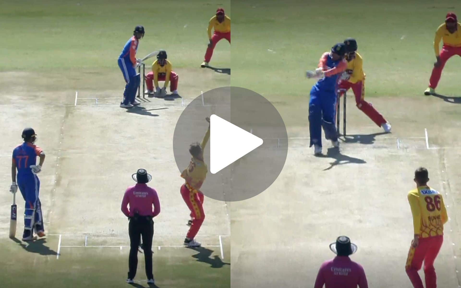 [Watch] Abhishek Sharma Opens His Account In Int’l Career With A Stylish Six Vs ZIM